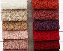 Hot sale Teddy fleece fabric polyester  fall/winter lamb wool coat plush fabric