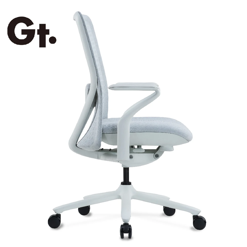 Modern Design Mid Back 3D Fabric Staff Swivel Chair With Lumbar Support