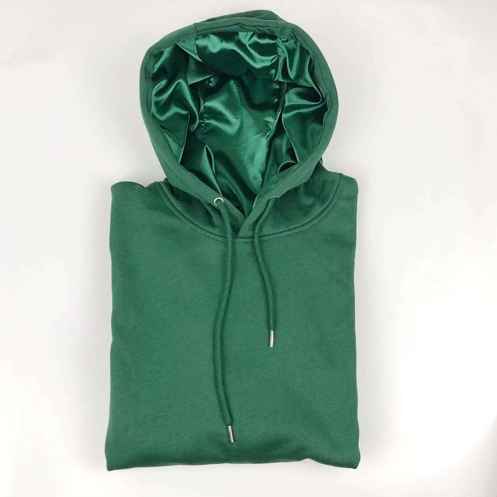 80 Cotton 20 Polyester Unisex  Custom Hoodies 400 Gsm Silk Inside Satin Lined Hoodie With Silk Hoodie Embroidery Custom