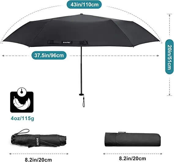 Factory Wholesale promotional advertising umbrella gifts and UV protection black glue sunshade folding portable umbrella