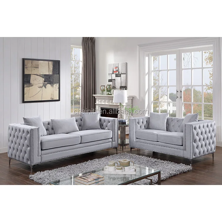 Американский стиль Кнопка Пуск обитый диван в гостинную оружие может быть Разобранная (K/D) диваны отборочные