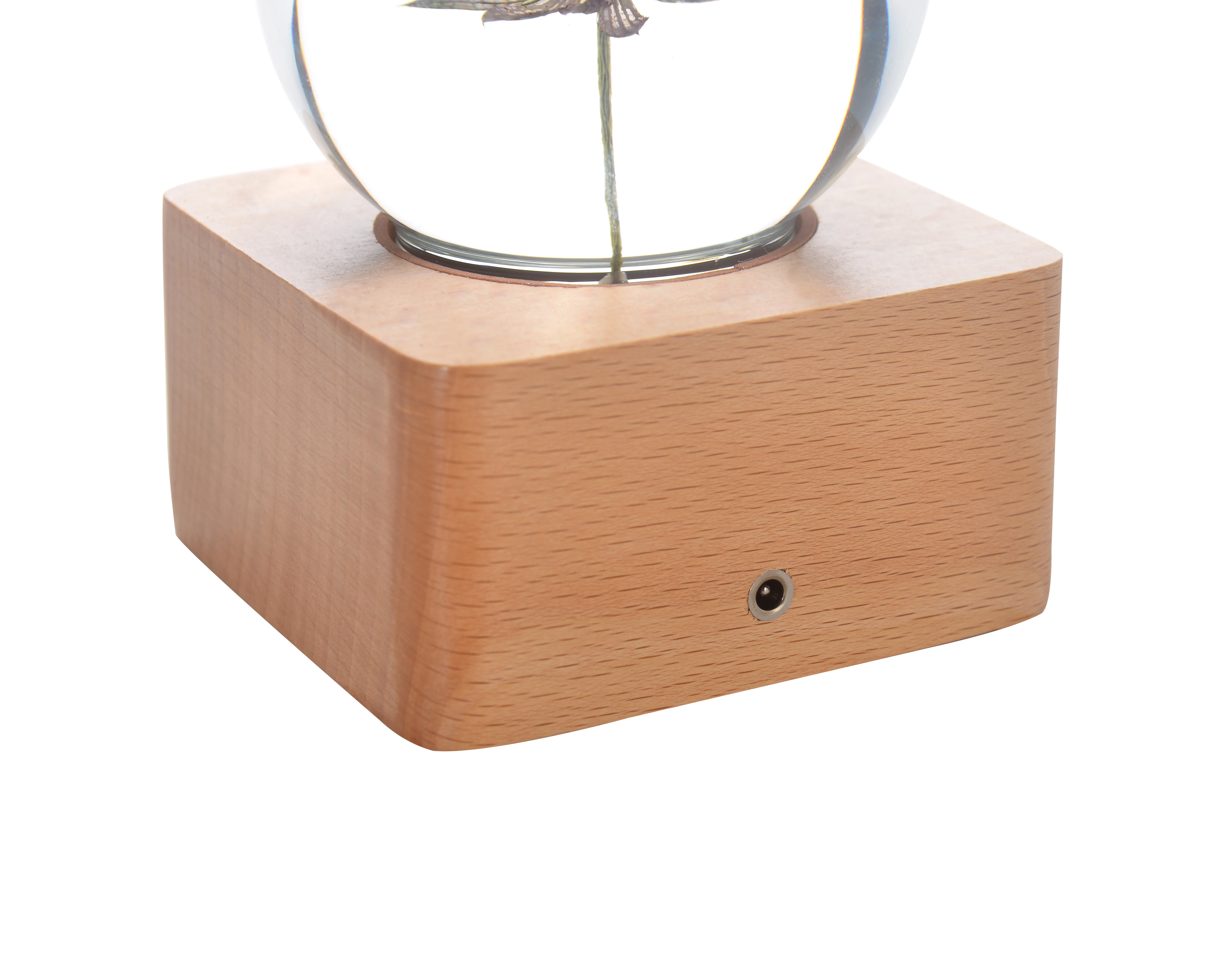 Customize Home Decorations Fresh Flower Crystal Ball Lampara Flor Led Night Light