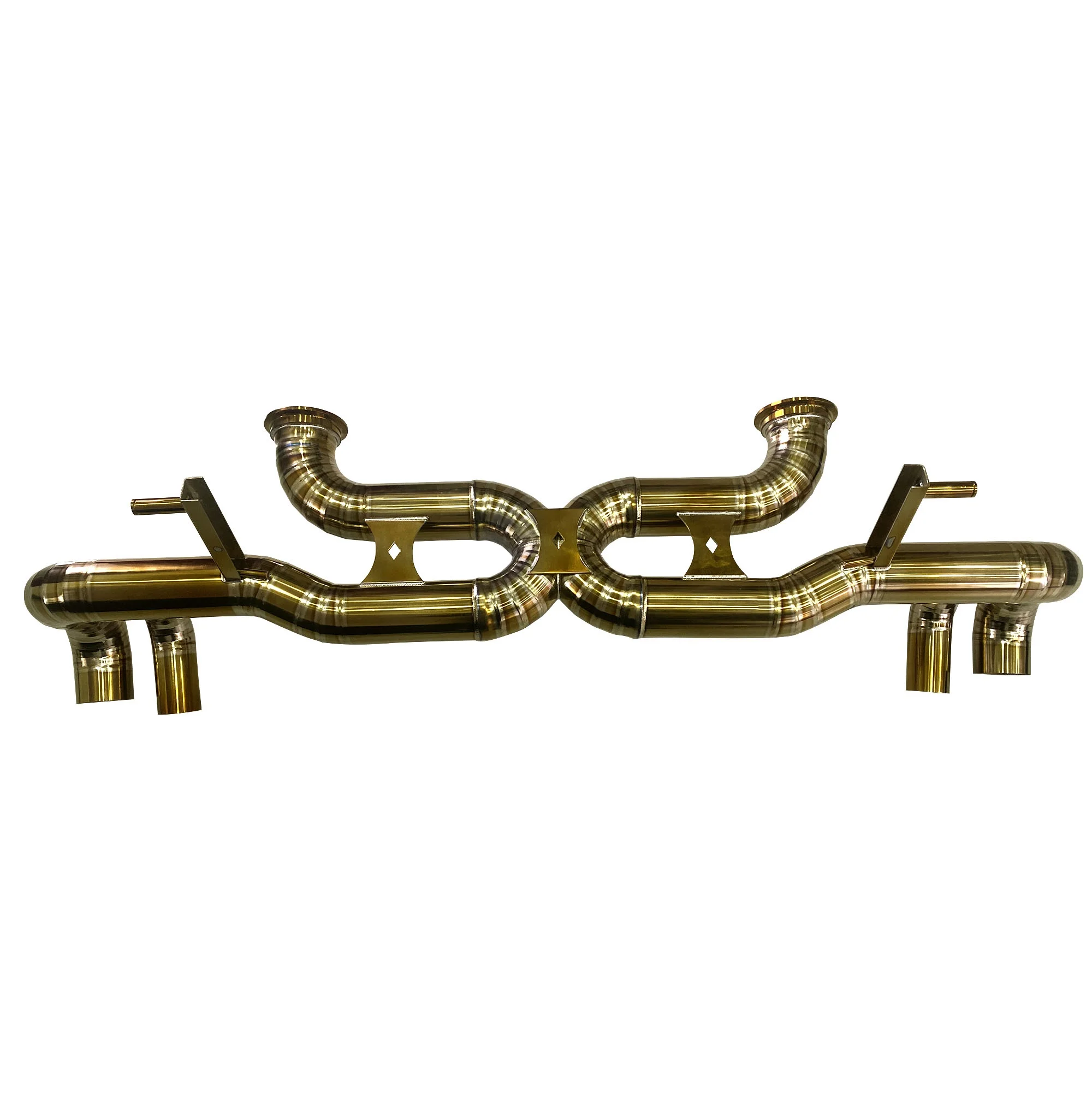 Gold titanium valved exhaust catback for Lamborghini LP550 560 610