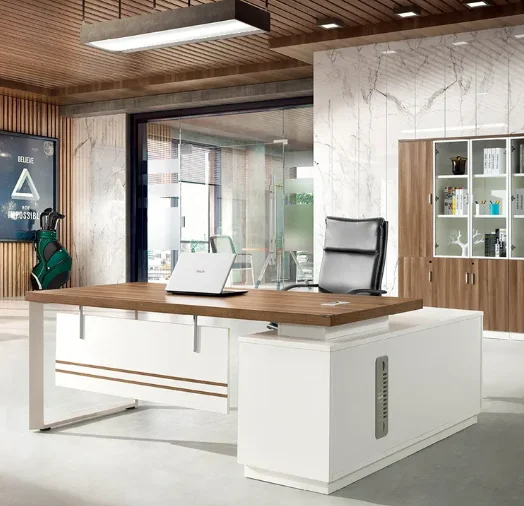 Quality Executive Desk MDF Commercial Office Furniture with Drawer L Shaped Desk Set With Hutch Executive CEO Manager Desk