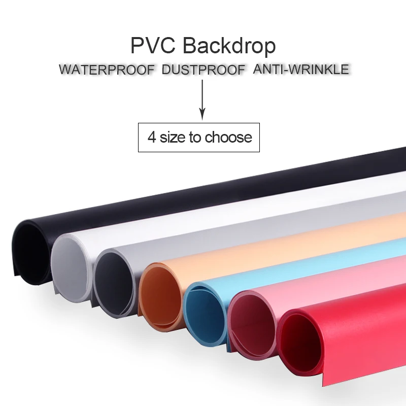 Photography Backdrop Matte PVC Background Paper Kit for Photo Video  Studio 7in1 Kit PVC Waterproof  Screen for Portrait Product