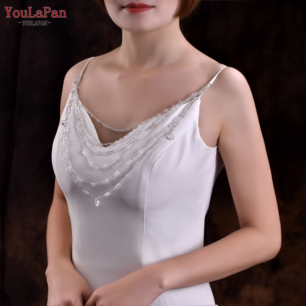 Длинная цепочка YouLaPan SG04 с кисточками, женский аксессуар на подтяжку, ожерелье с подвеской из хрустальных бусин