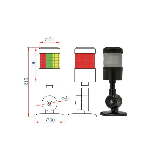 Промышленный сигнальный сигнализатор, 24 В постоянного тока, мигающий зуммер, сигнальная лампа с ЧПУ, однослойная сигнальная лампа