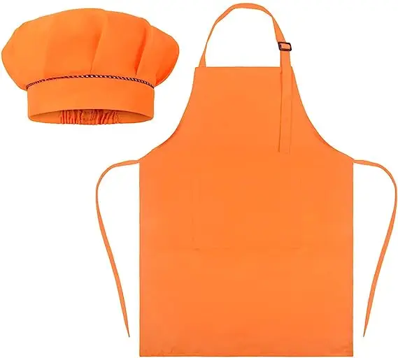 Детский фартук оптом дешевый милый из хлопка и льна с принтом для родителей детей садоводства