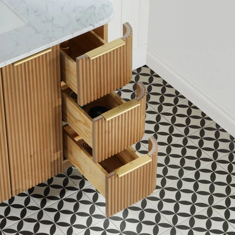 Vietnam Factory Luxury Classic Italian Style Bathroom Furniture Vanity Cabinets Modern Design for Hotels