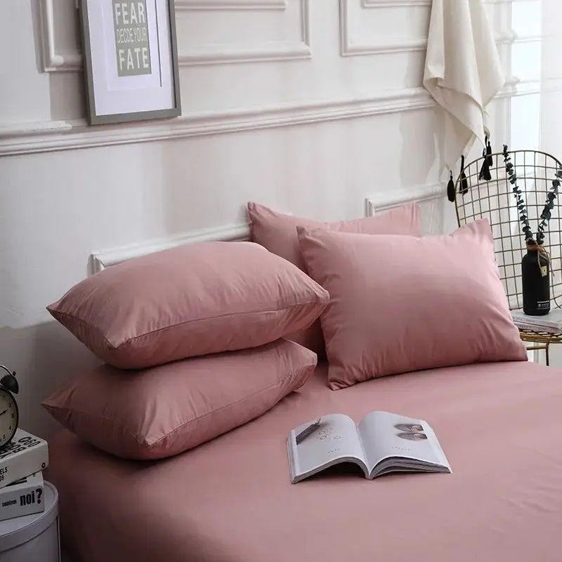 King Size Quilt 100% Cotton Satin Microfiber Pink Cover Comforter Bedding Set For Bedroom