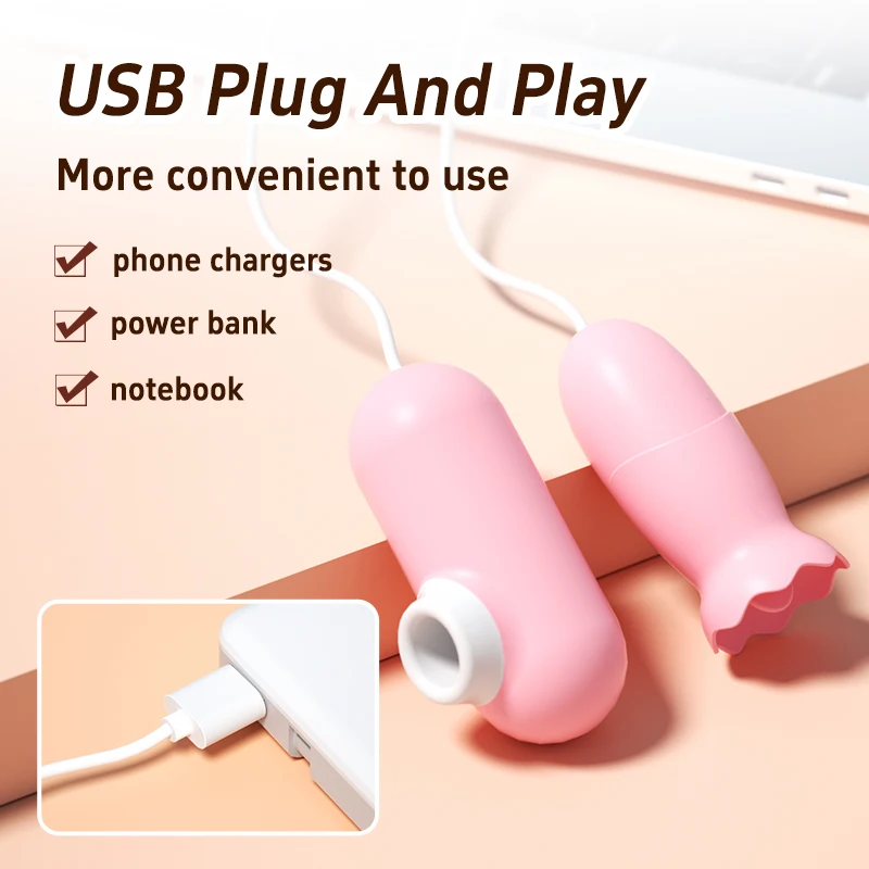 Vibrating Egg Women Tongue Licking Device Jump Egg Dual Heads G-Point Masturbator Vibrator Sex Machine Sex Toys for Masturbation