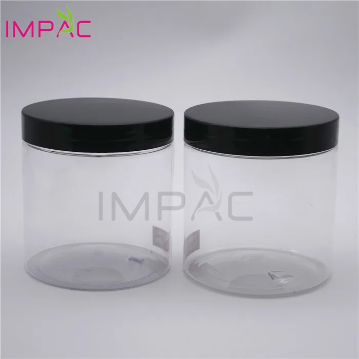 multifunctional nice custom clear plastic pet jar with screw cap 520ml