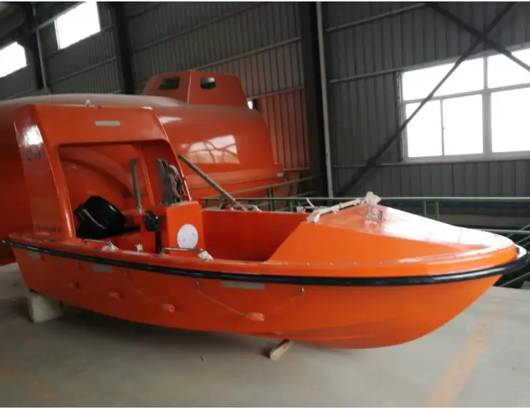 CCS Approved fiberglass rescue boat lifesaving boat with 25HP outboard engine