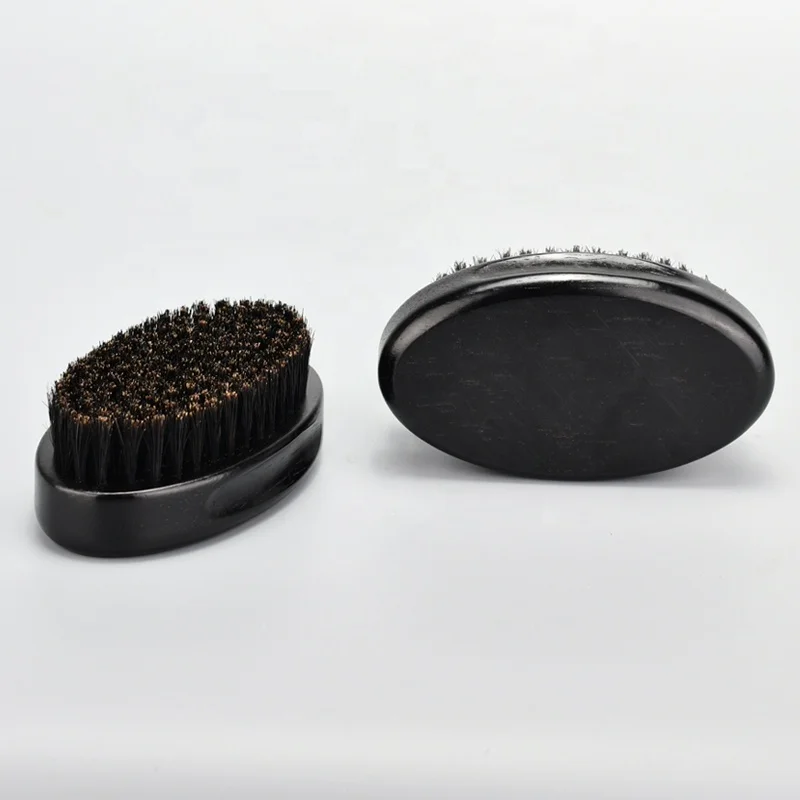 Оптовая продажа черная щетка для бороды Профессиональная деревянная ручка 100% щетина кабана формирования