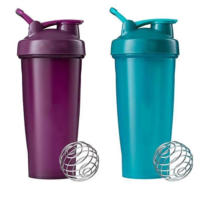 
BPA Free Colorful Gym Protein Shaker Bottle With Mixing Ball 