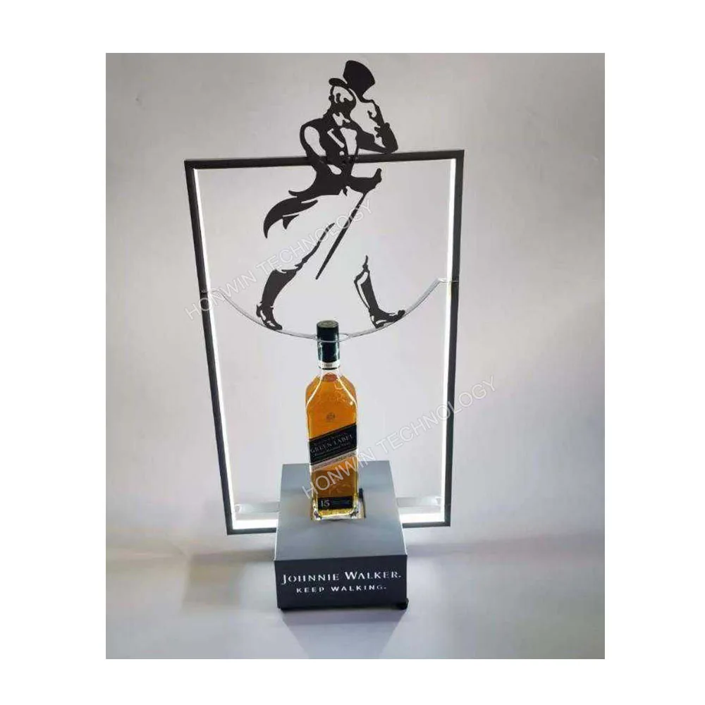 Зеркало со светодиодной подсветкой бесконечности, бутылка для Виски Johnnie Walker, неоновая надпись для презентаций бара, дисплей для прославления виски