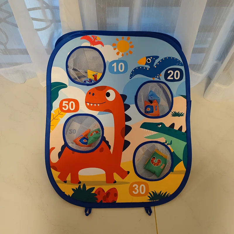 Gift for Toddlers Birthday or Christmas Collapsible Double Sided Indoor Outdoor Cornhole Toy Bean Bag Toss Game for Kids