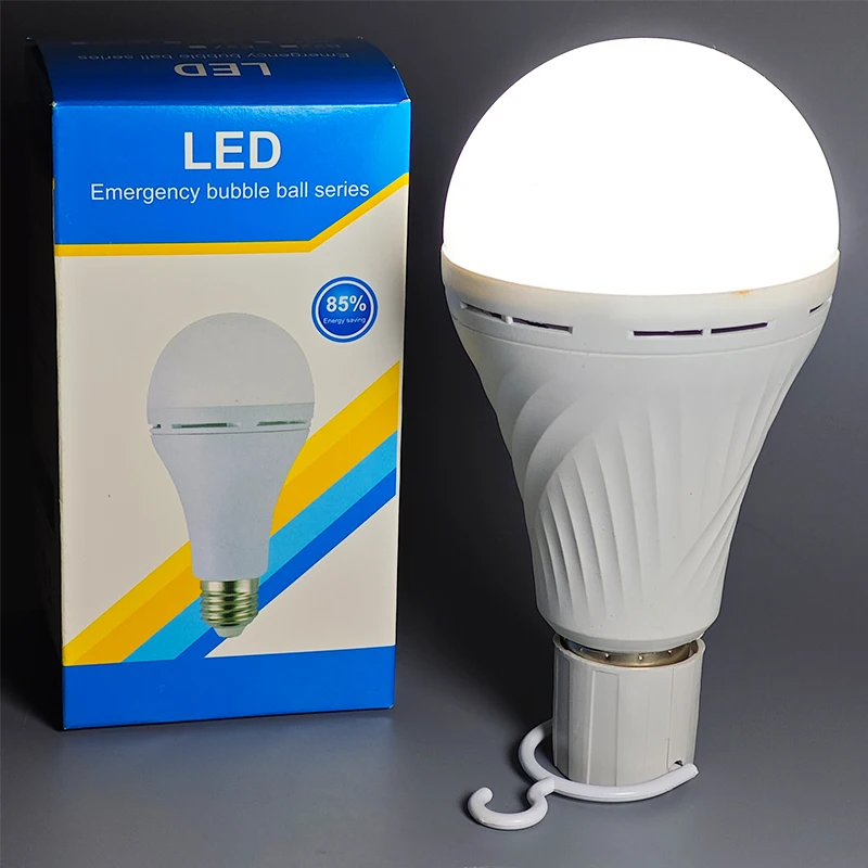A19 Bulb with Built-in Battery with Hook Portable Cordless Charging Emergency Bulb Recharge Bulb LED Lights with Battery
