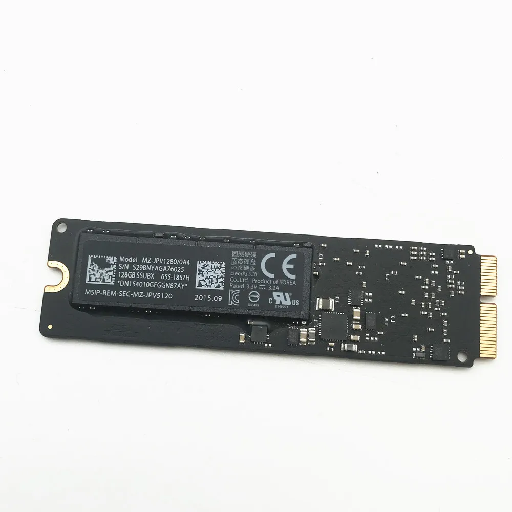 128GB SSD solid state drive 655-1857H/B/J for Macbook Pro/Air A1502 A1466 A1398 (2013-2017) MZ-JPV1280/0A4 SSD