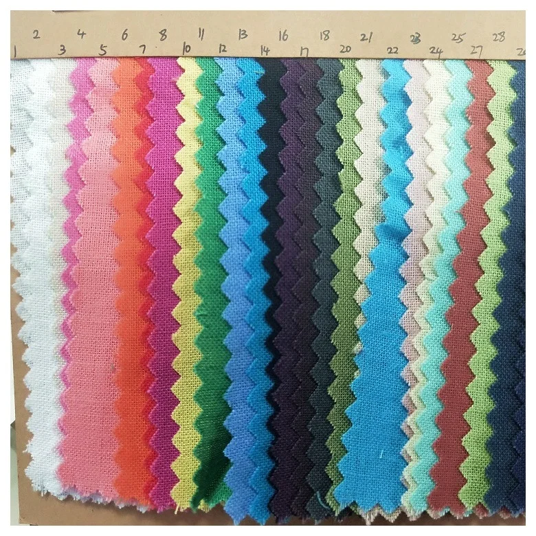 
Ready to Ship Organic Breathable 55% Cotton 45% Linen Solid Color Plain Dyed Cotton Linen Fabric 