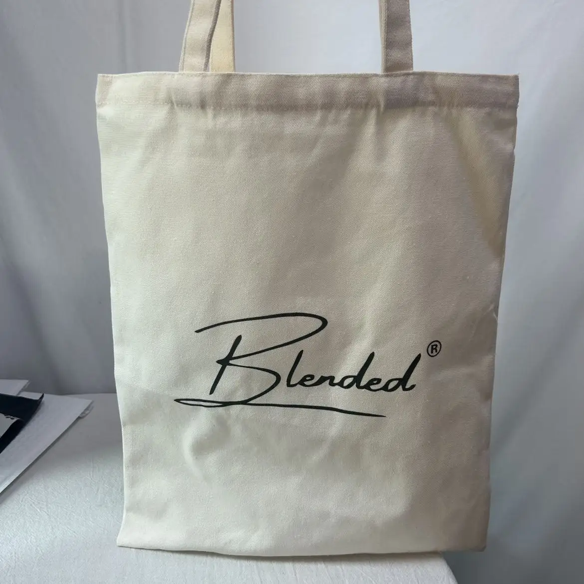 Customize cotton portable shopping backpack canvas bag according to your own logo