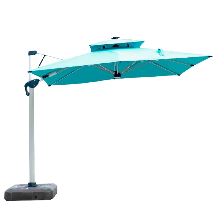 portable table with roma solar powered umbrella with fan red blue umbrella green yellow umbrella automatic novelty