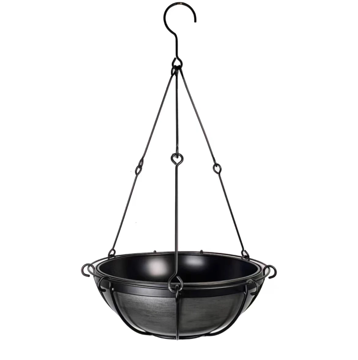 Metal Hanging Planters Garden Ornaments  Wire Hanger with Plastic flower Baskets for garden/ Watering Hanging Plants