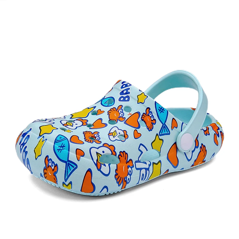 Оптовая продажа, детские сабо, детская повседневная обувь, Нескользящие Детские Водонепроницаемые летние сандалии, Тапочки