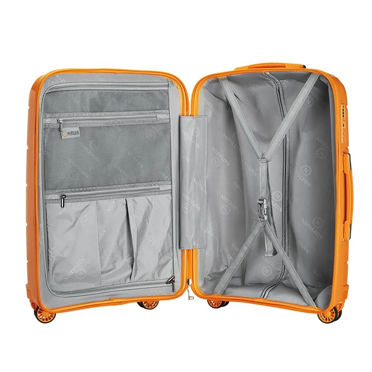 Quality Supplier OEM/ODM Custom 3 pcs 4pcs PP Trolley Bag USB Charge Smart Luggage Set