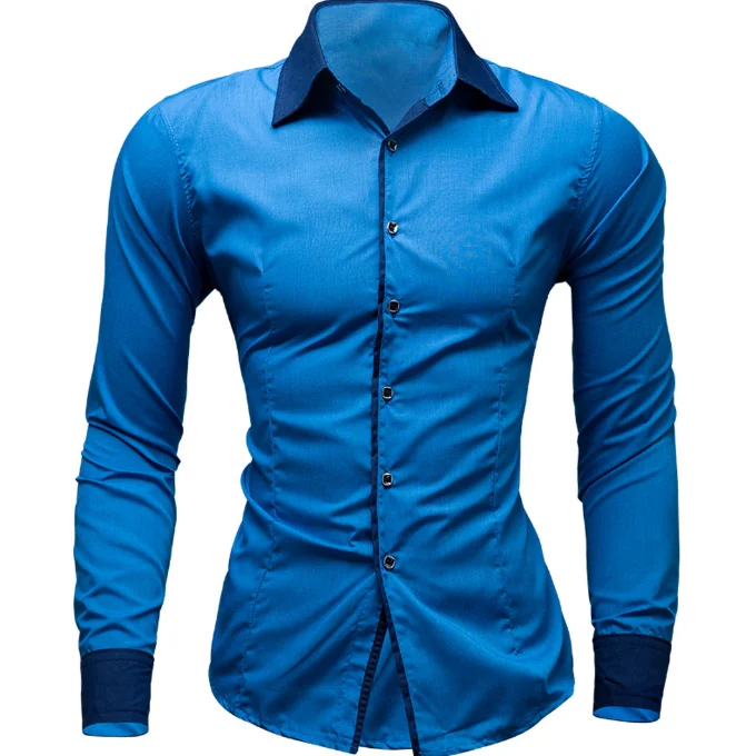
Popular Male Shirts Fashion Man Business Shirt Men Simple Shirts 