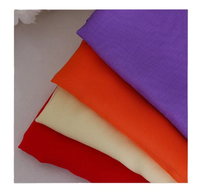 Polyester light breathable transparent costume fabric bright chiffon dress 30D chiffon fabric