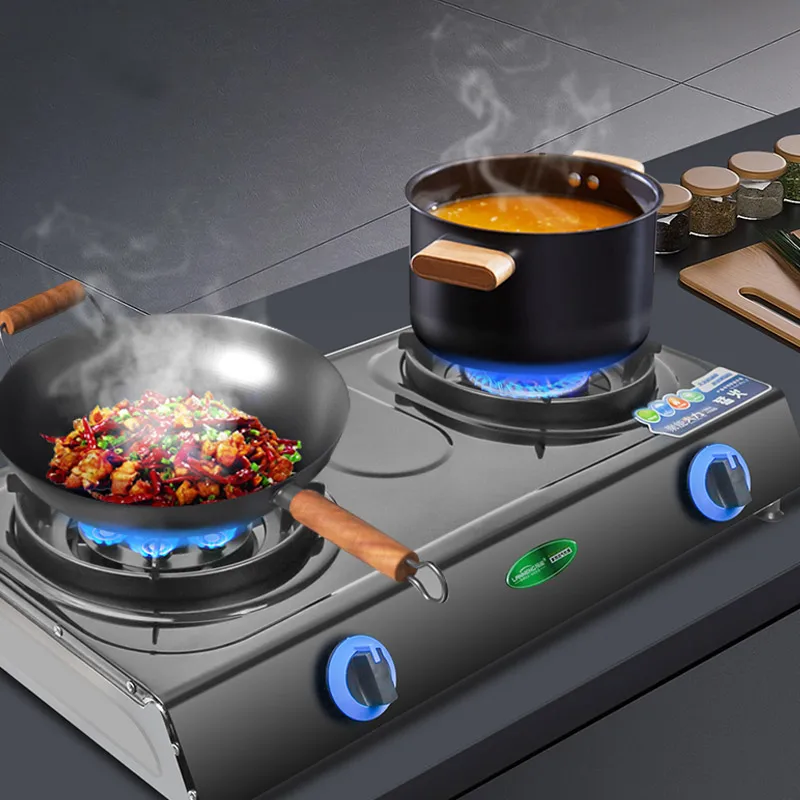 Home kitchen stove biogas table top cooker double burner electric stoves