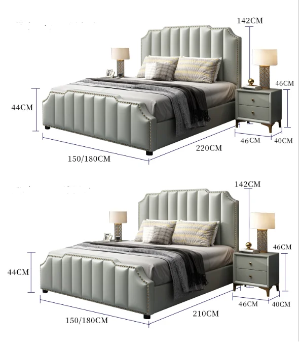 Совершенно новая кожаная кровать высокого