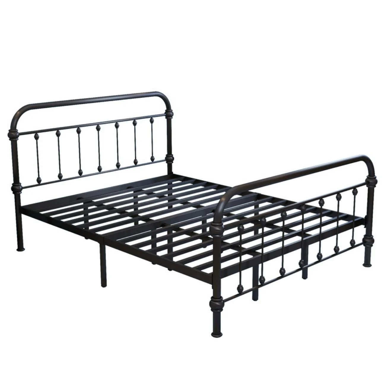 Europe style classical design bedroom  furniture black iron sheet single bed