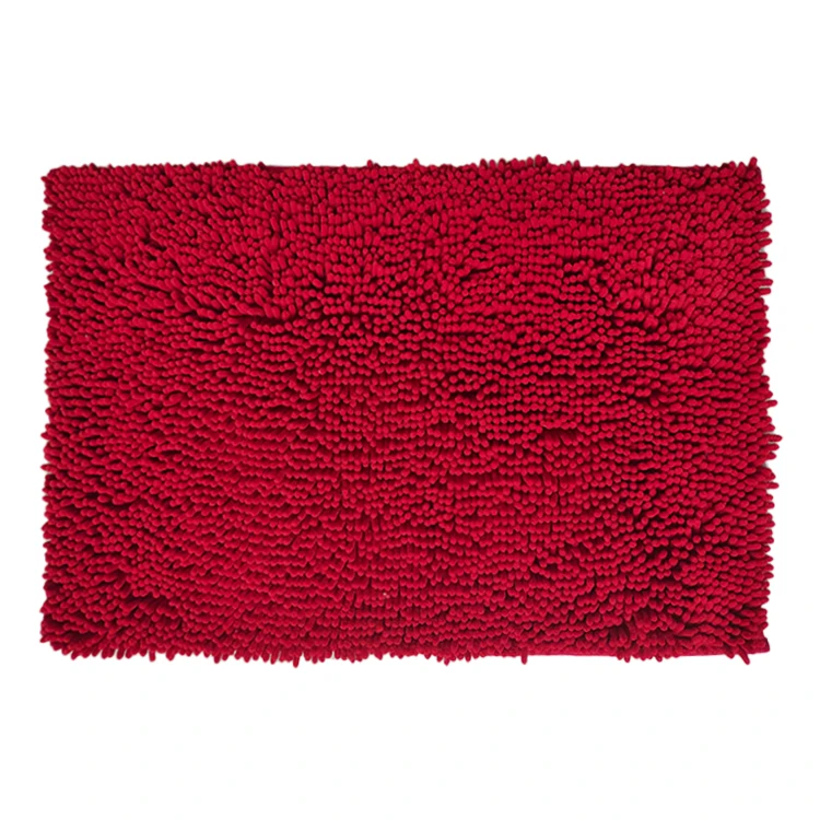 2023 New Product Ideas Chenille PVC Waterproof Mat Rug Easy To Clean Custom Bath Spa Mat