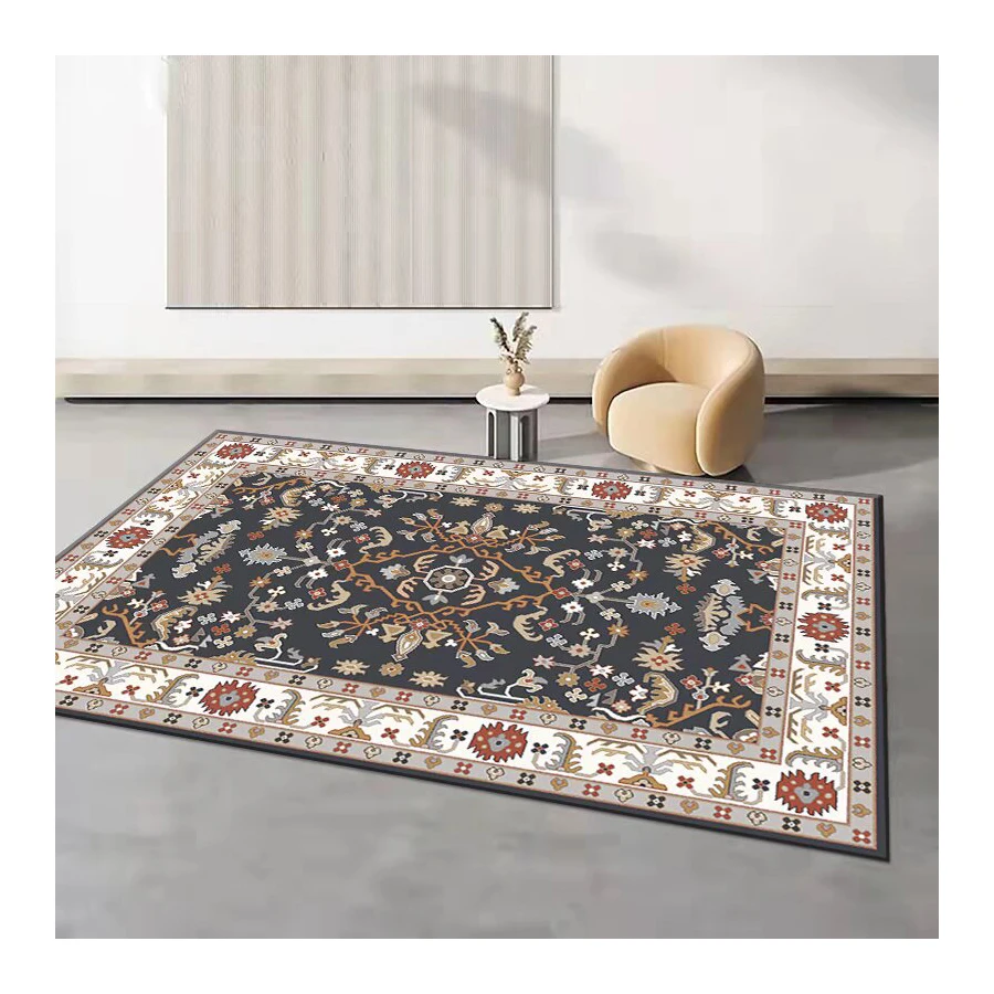 Tapis abstrait antiderapant tapis pliables resistant aux taches pour salon tapis floues moderne