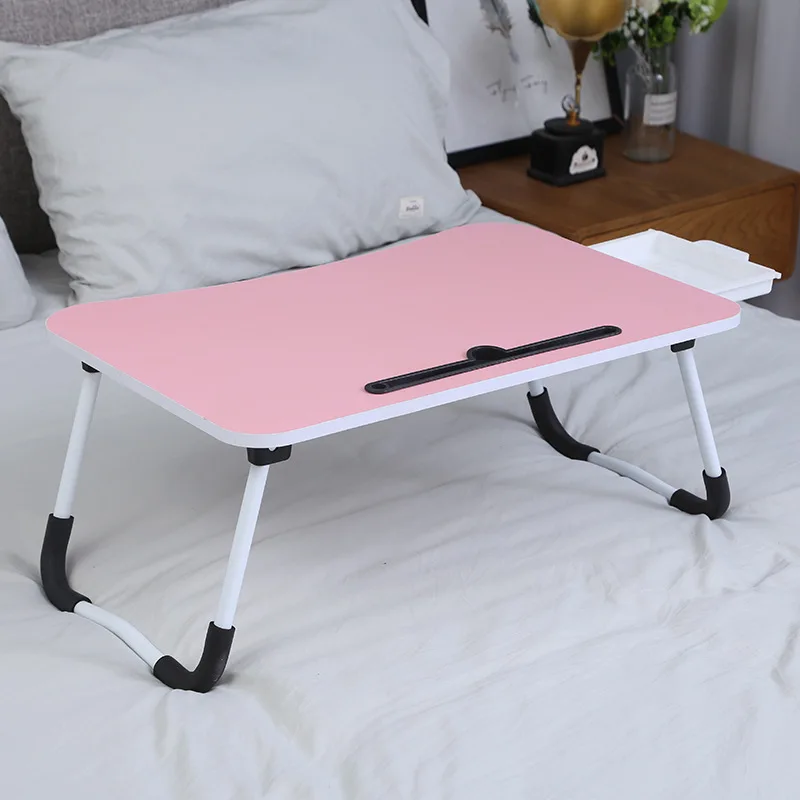 
Sale Laptop Table for Bed Folding Breakfast Tray Portable Mini Picnic Desk Storage Space Laptop Table 