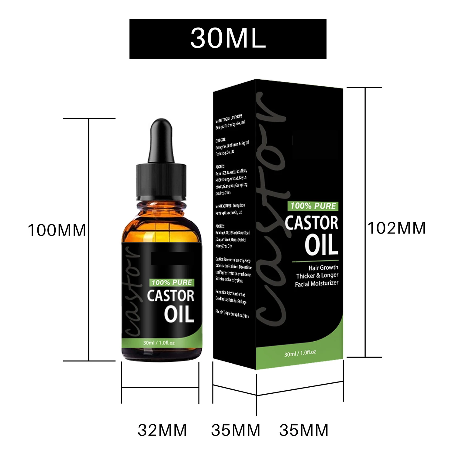 Private label 100% Pure Cold Pressed Organic Castor Oil Hexane Free Eye Lash Growth Castor Essential Oil For Hair Growth
