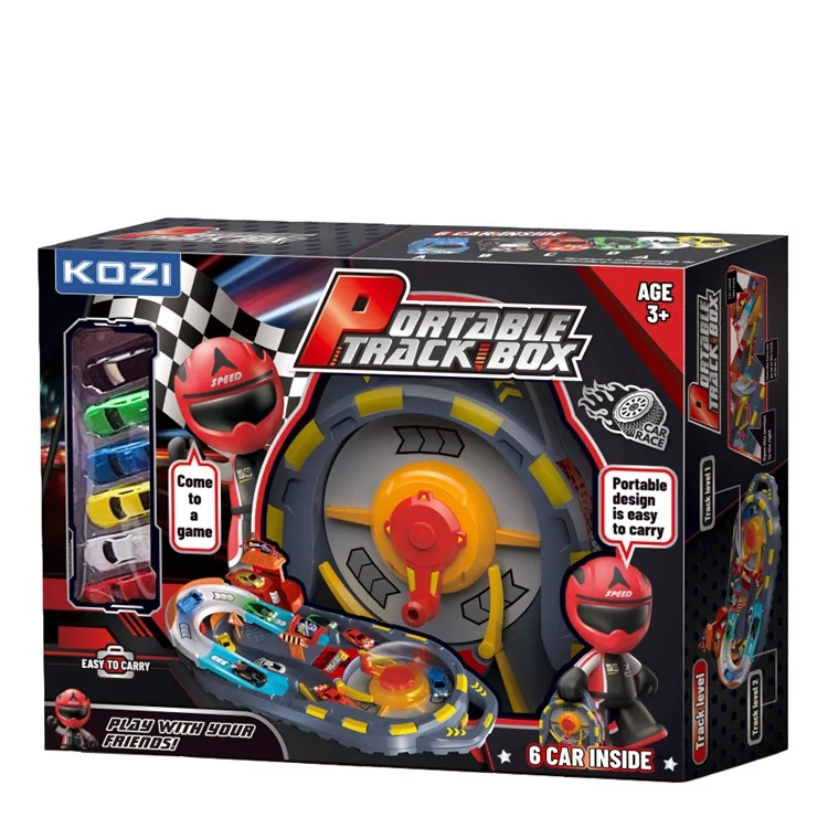 2021 new arrival racing Swing Track Set Creative Foldable Racing Track Assembly Car Adventure Track Toy Racing cyclotron