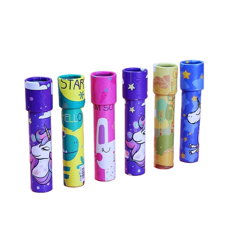 2021 custom magic prism funny children spin paper cartoon kaleidoscope children toy kaleidoscope