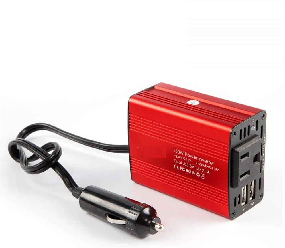150W 300W 500W Power Inverter DC 12V to 110V/230V AC Converter with AC Outlet and USB Car Charger