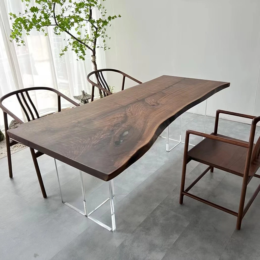 Large slabs of North American black walnut with no splices in the whole piece