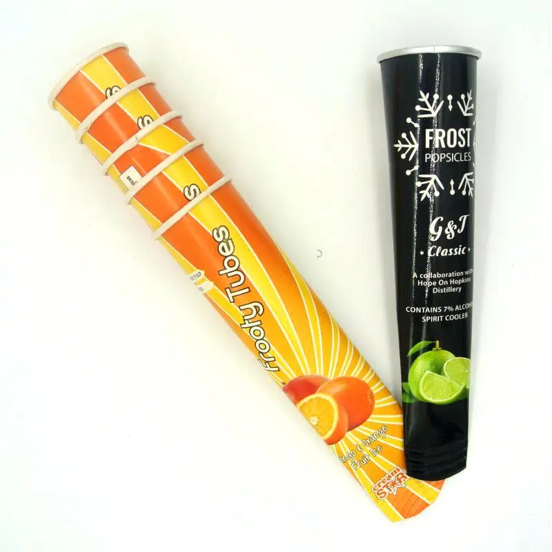 Packaged for calippo ice cream squeeze paper cup push up ice cream tube