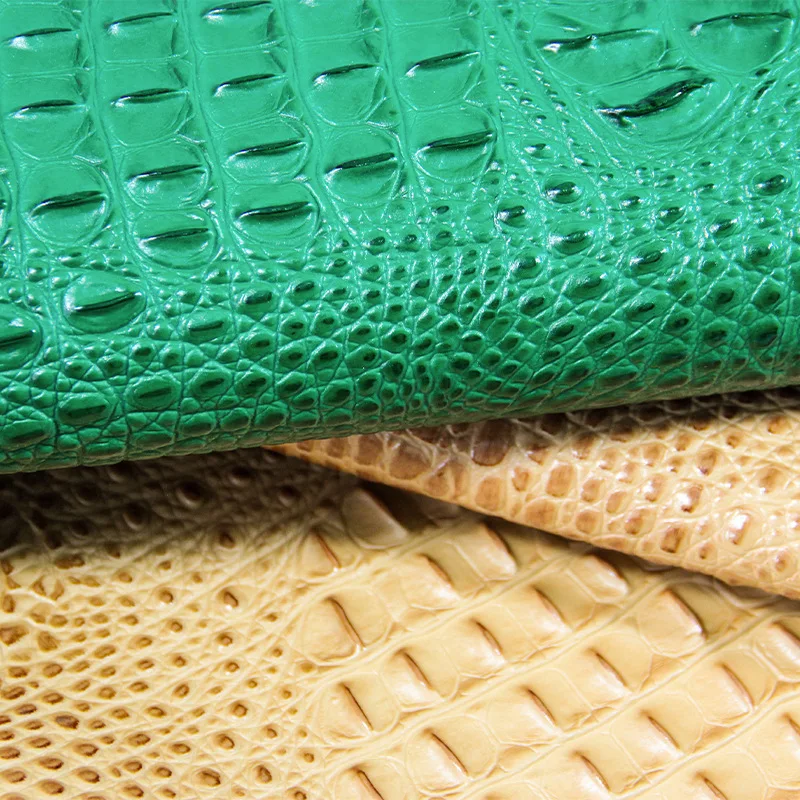 Shiny crocodile pattern PVC artificial leather for handbags shoes
