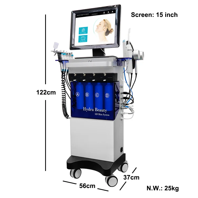 2023 10 in 1 visible facial machine with skin analyzer hydra beauty skin system  hydrodermabrasion facial machine