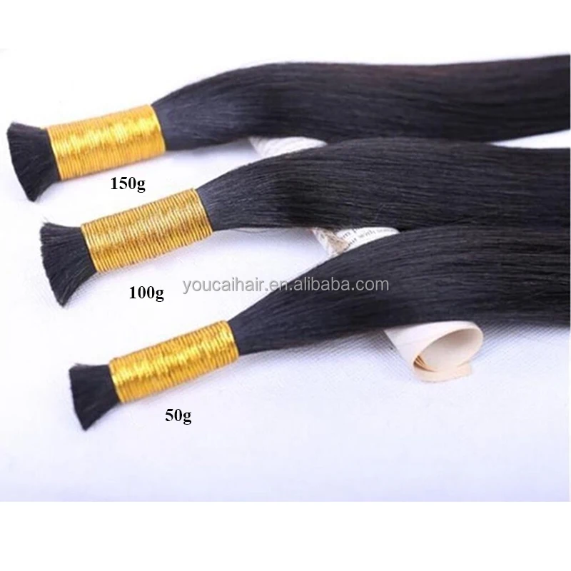 Wholesale 50g 100g 150g Human Braiding Hair Bundle Unprocessed Raw Virgin Bulk Color Natural