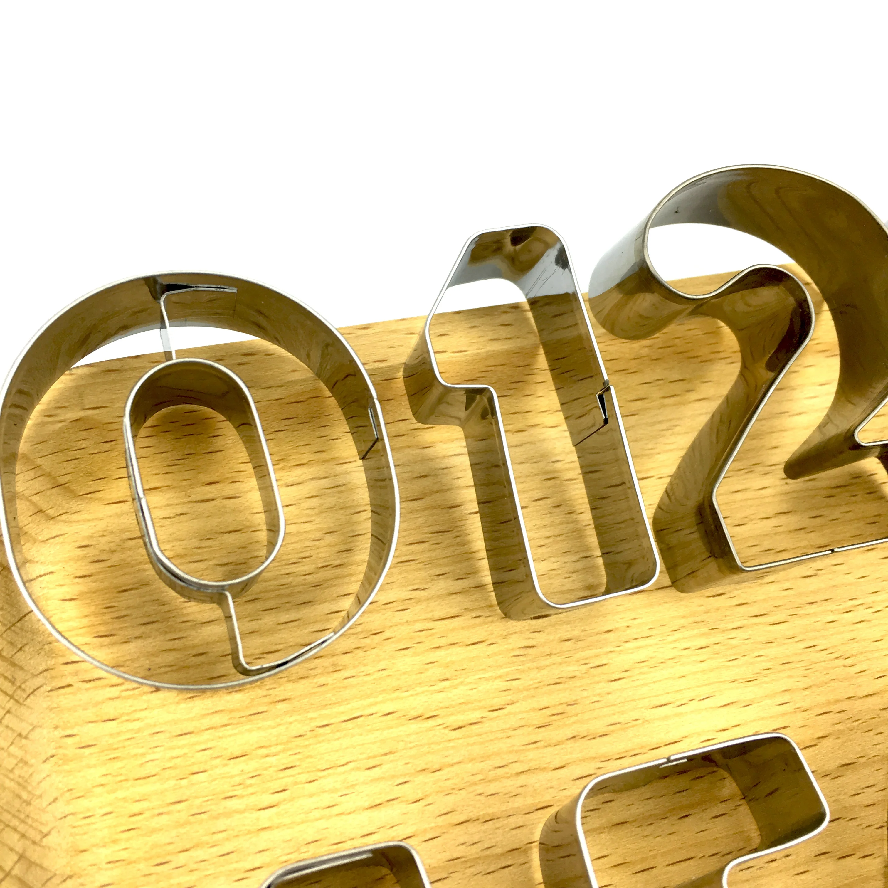 
Stainless Steel Kids Baking Set Numbers Cookie Cutter set , 0-9 Number Shaped Cake Mold Digital Cake Mold 