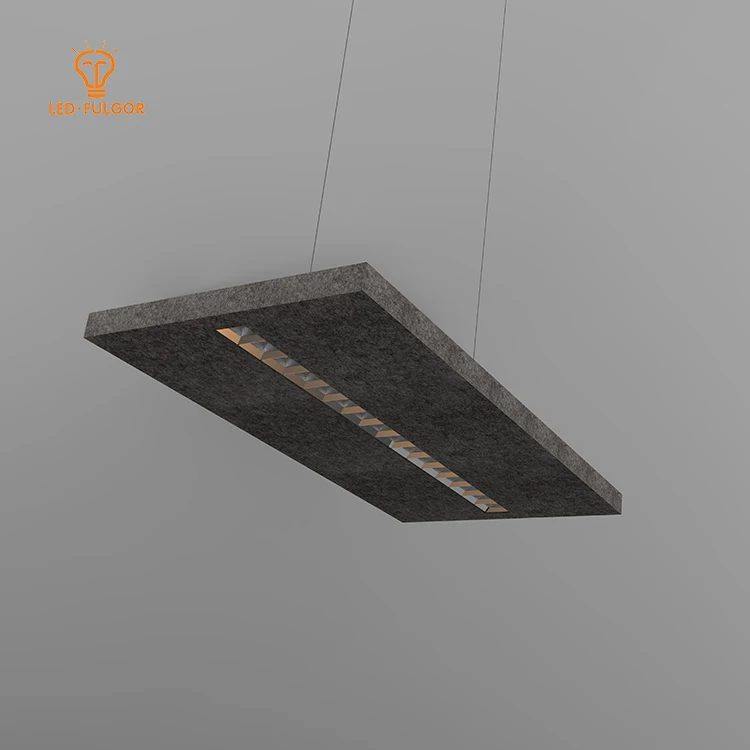 LED FULGOR 41 color Acoustic panel Thickness 9mm CRI 92 PET DALI Acoustic lighting suspended