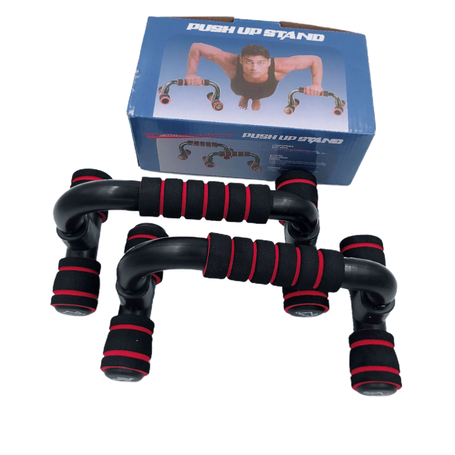 
Hot Sale Sports Goods H-type Steel Slip-Resistant Push Up Bar Home Fitness Equipment 