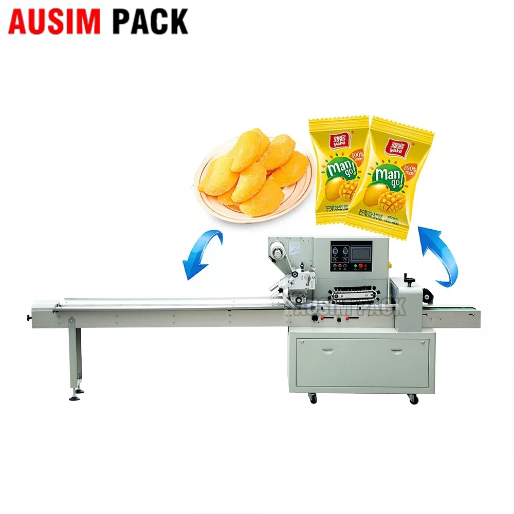 Automatic Flow Ice Cream Bar Packaging Machine Ice Lolly Stick Ice Popsicle Pillow Packaging Machine